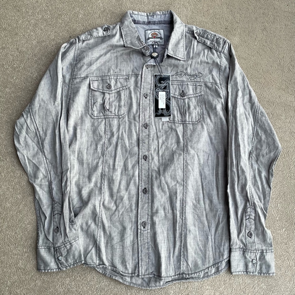 Ed Hardy Button Up Long Sleeve